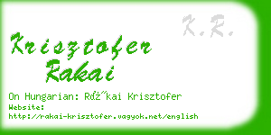 krisztofer rakai business card